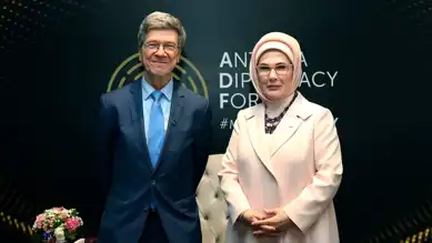 Emine Erdoğan, Sachs ile Sürdürülebilir Kalkınma Görüştü